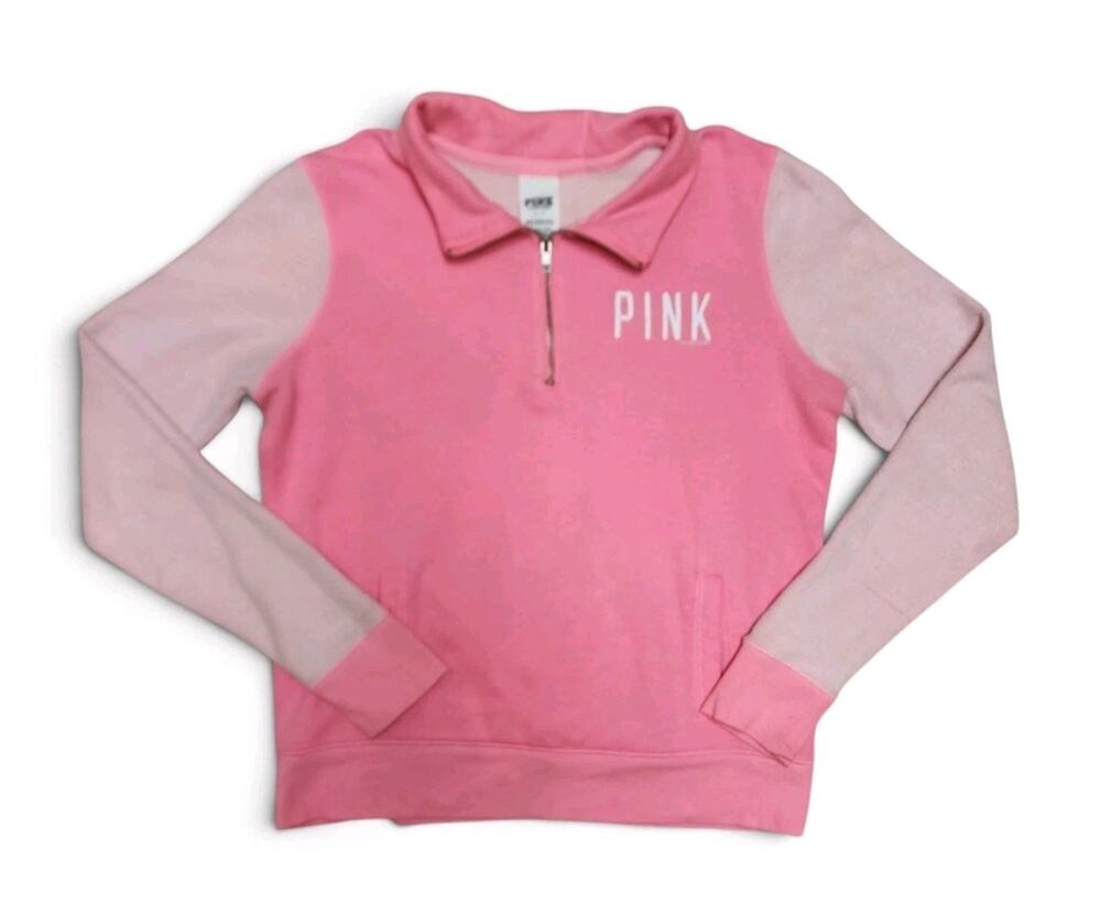 Victoria's Secret PINK - Women's Size Small, Quarter Zip Pullover Sweatshirt